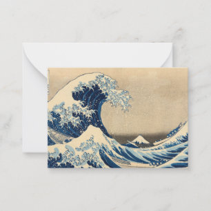Under Wave off Kanagawa av Katsushika Hokusai Anteckningskort