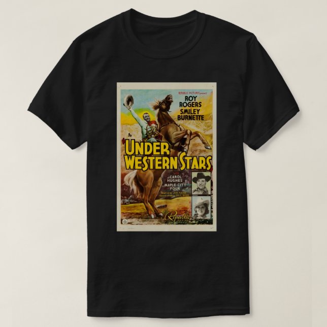 Under Westerna stjärnor Poster Cowboy T-Shirt (Design framsida)