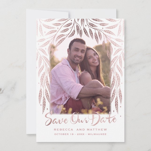 Under Willows 2 Photo Save the Date Spara Datumet (Framsida)