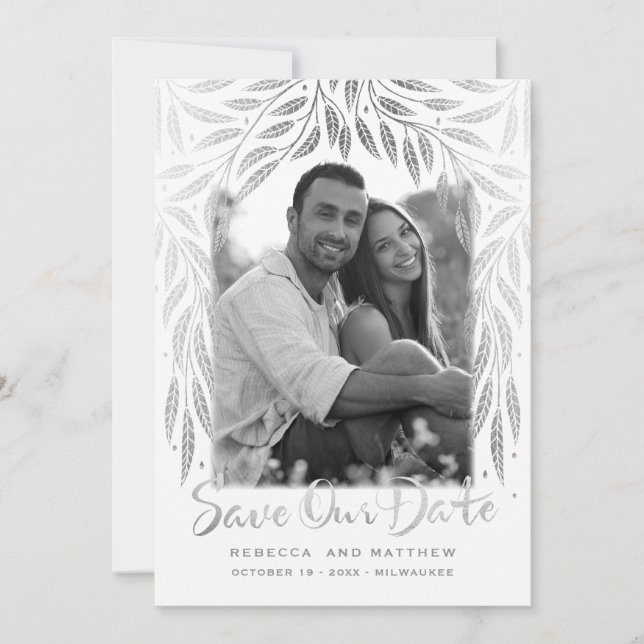 Under Willows 3 Photo Save the Date Spara Datumet (Framsida)