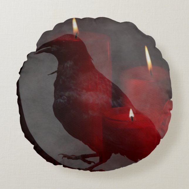 "Under Your Spell in Red" Rund Kudde (Framsidan)