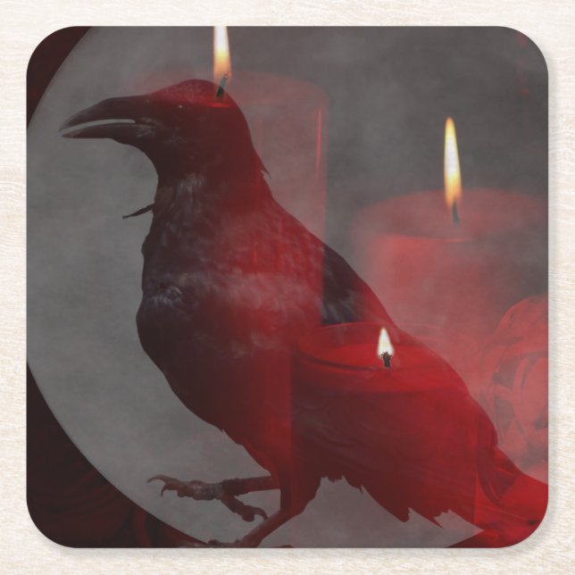 "Under Your Spell in Red" Underlägg Papper Kvadrat (Framsidan)