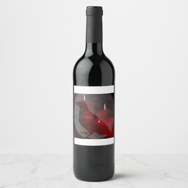 "Under Your Spell in Red” Vinflaska Etikett (Framsida)