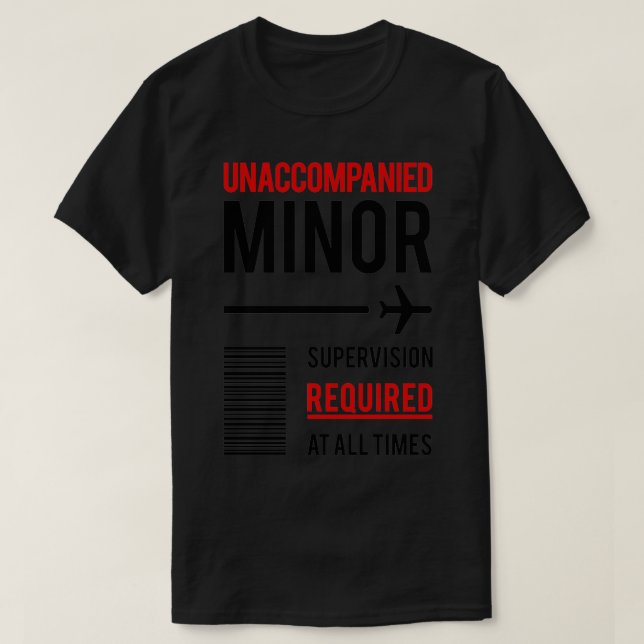 Underårig utan medföljande vuxen t shirt (Design framsida)