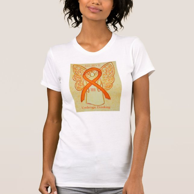 Underåriga som dricker medvetandegrad Ribbon Angel Tee (Framsida)