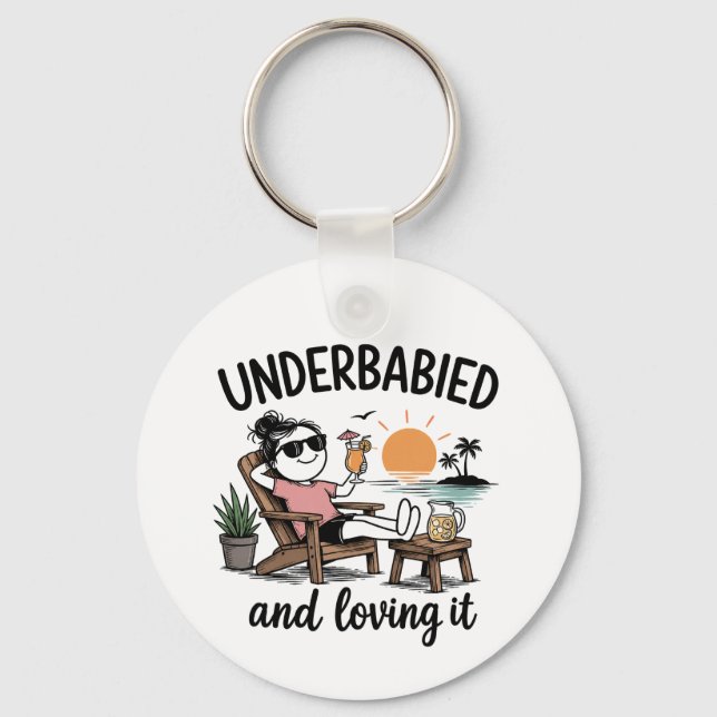 Underbabied och älskar det!  nyckelring (Framsida)