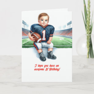 Underbar 1-årsdag Fotboll Kort