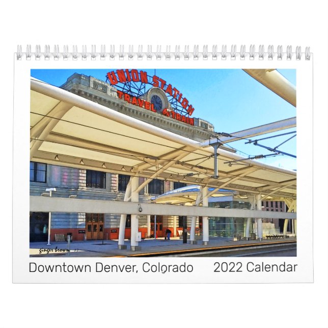Underbar 2022: Demtown Denver, Co Photo Art Calend Kalender (Omslag)