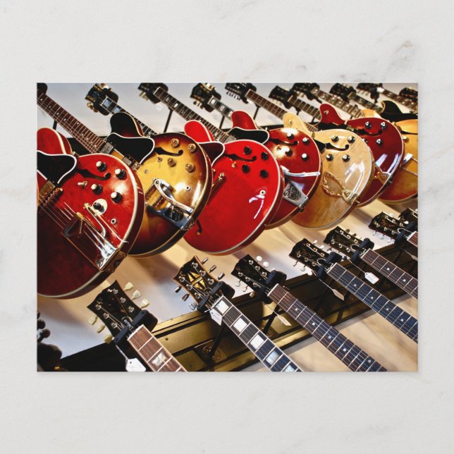 Underbar Akustisk Gitarr Vykort (Framsida)