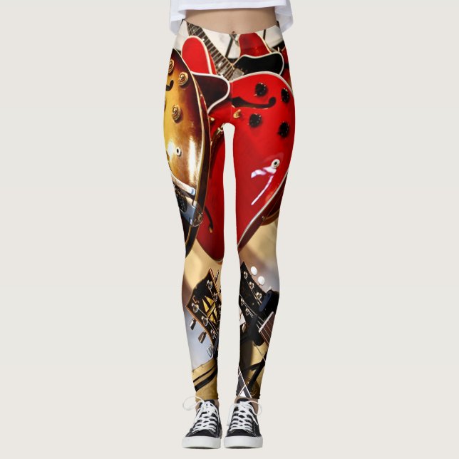 Underbar akustisk Guitar Leggings (Framsida)