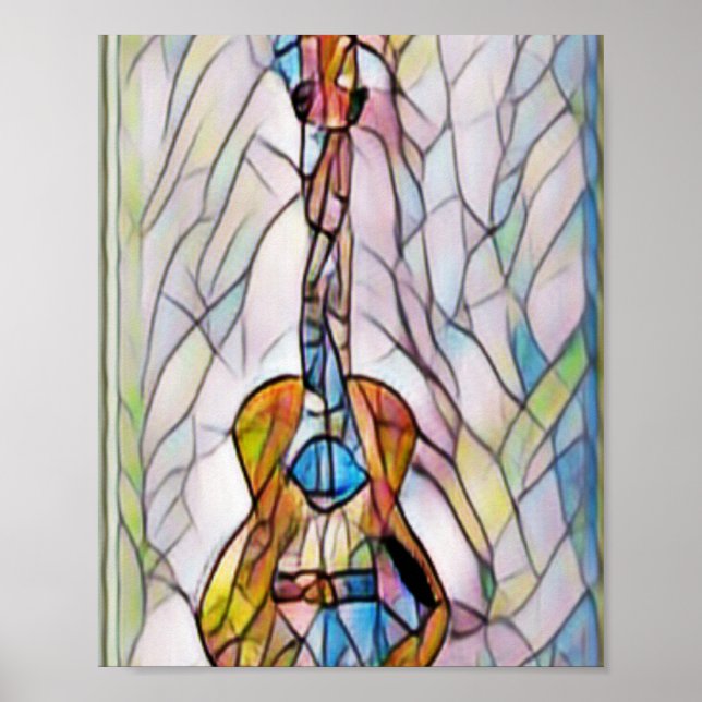 Underbar akustisk Guitar Poster (Framsidan)