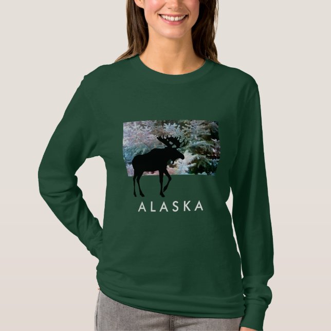 Underbar ALASKA älgskjorta - beställnings- Tee Shirt (Framsida)