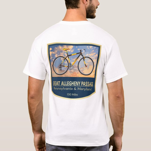 Underbar Allegheny Passage (cykel2) 2 T Shirt (Baksida)