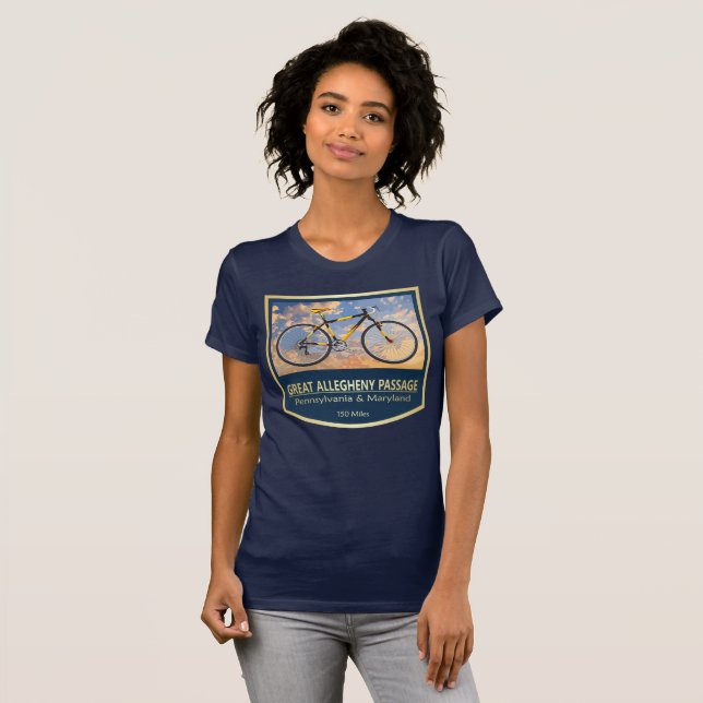 Underbar Allegheny Passage (cykel2) 2 T Shirt (Hel framsida)