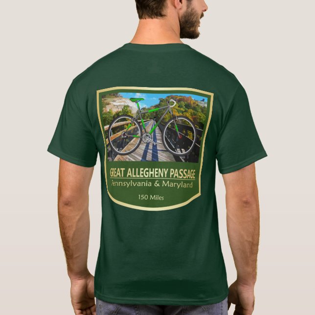 Underbar Allegheny Passage (cykel2) T Shirt (Baksida)