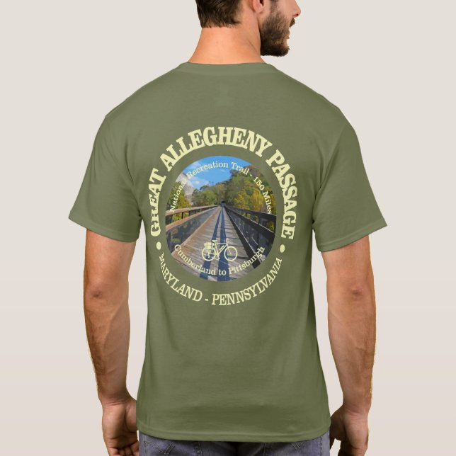 Underbar Allegheny Passage (cykling c) T Shirt (Baksida)