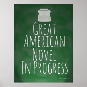Underbar American Novelist Author Epic Motto Poster