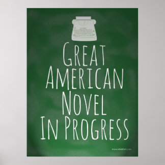 Underbar American Novelist Author Epic Motto Poster