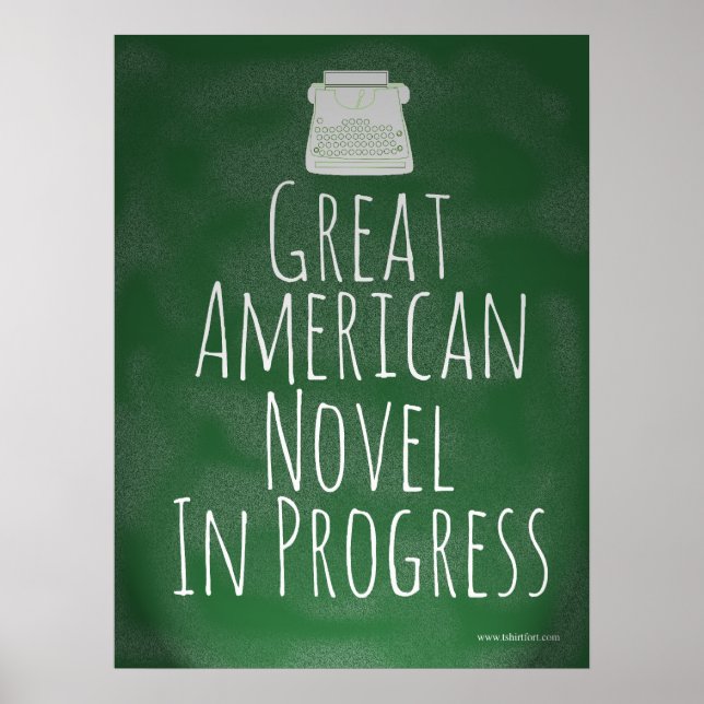 Underbar American Novelist Author Epic Motto Poster (Framsidan)
