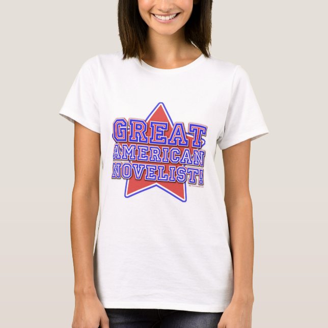 Underbar American Novelist Author Pride Slogan Tee (Framsida)