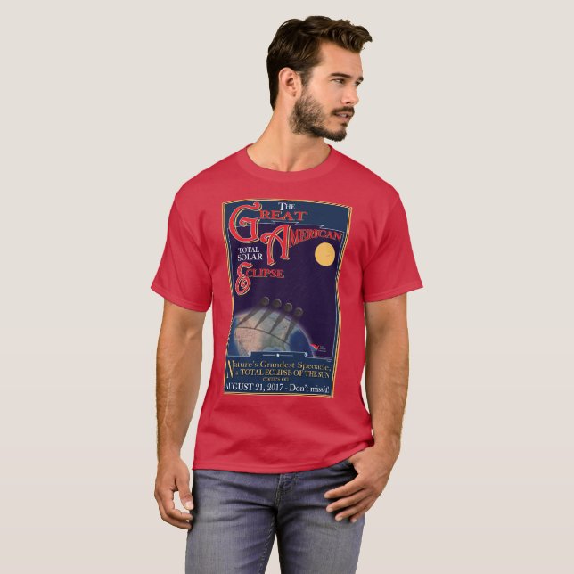 Underbar amerikanförmörkelse 2017 tee (Hel framsida)