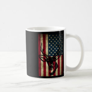 Underbar amerikansk Flagga Patriotic Hjort Hunting Kaffemugg
