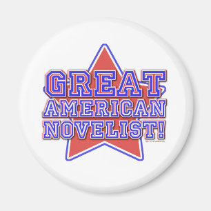 Underbar amerikansk Novelist Writer Star-design Magnet