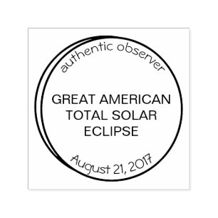 Underbar amerikansk Solar Eclipse autentisk observ Självfärgande Stämpel
