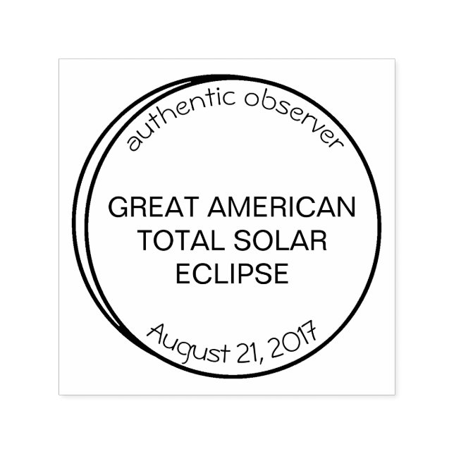 Underbar amerikansk Solar Eclipse autentisk observ Självfärgande Stämpel (Design)