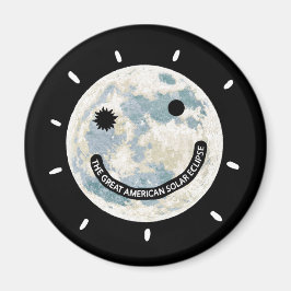 Underbar amerikansk Solar Eclipse Måne Emoji Magnet
