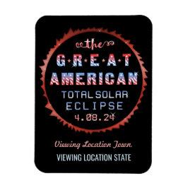 Underbar amerikansk Total Solar Eclipse 8 april 20 Magnet