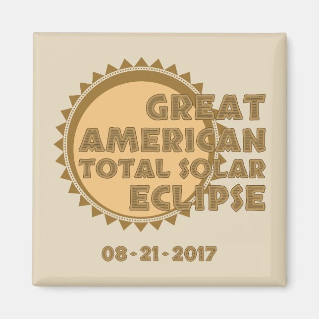 Underbar amerikansk total solenergi - 2017 magnet (Framsidan)