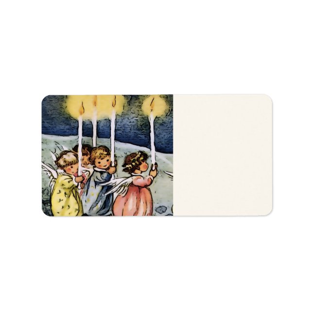 underbar änglar adressetikett (Framsidan)