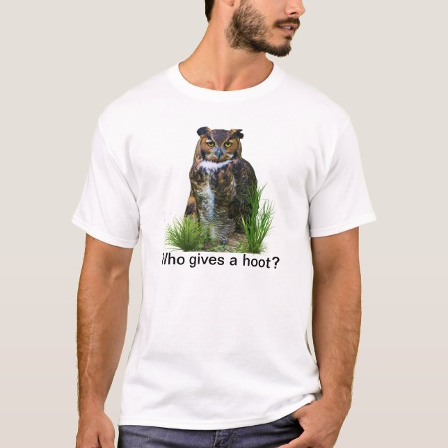 Underbar anpassade för Horned uggla T-shirt (Framsida)