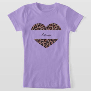 underbar anpassningsbar leopard, trycktshirt t shirt