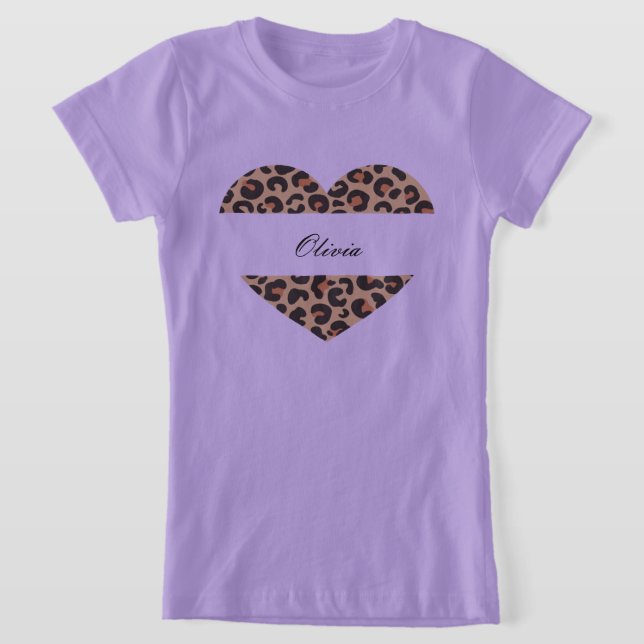 underbar anpassningsbar leopard, trycktshirt t shirt (Laydown)