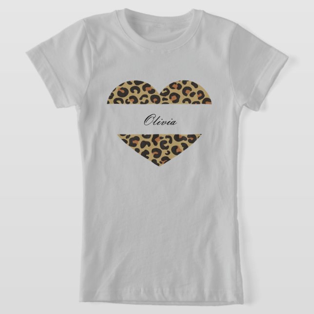 underbar anpassningsbar leopard, trycktshirt t shirt (Laydown)