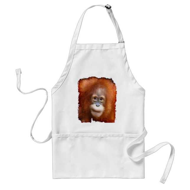 Underbar Ape Orangutan Wildlife Animal-Älskare Förkläde (Framsidan)