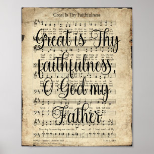 Underbar är Hymn med Vintagen Faithness Scripted Poster