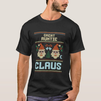 Underbar Auntie Claus Santa Hat Ugly jul Matchi T Shirt