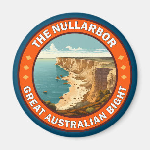 Underbar australisk bight Retro Emblem i Nullarbor Magnet