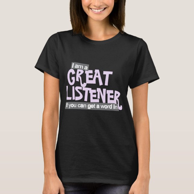 Underbar avlyssnare dam llac/brun t-shirt (Framsida)