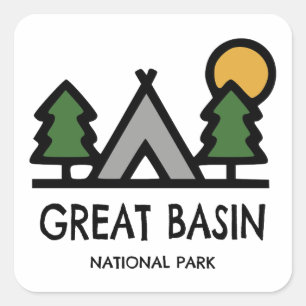 Underbar bäckennationalpark fyrkantigt klistermärke