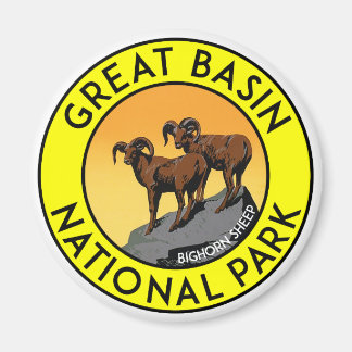 Underbar bäckennationalpark Nevada Big Horn Sheep Magnet