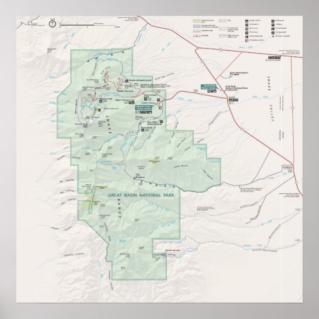 Underbar bäckennationalpark poster (Framsidan)