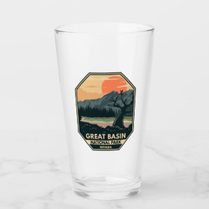 Underbar bäckennationalpark Retro Emblem Glaskopp