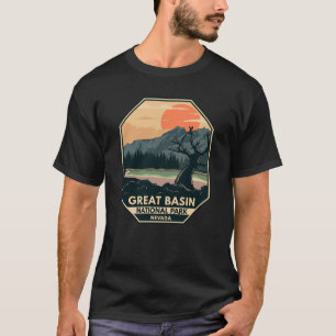Underbar bäckennationalpark Retro Emblem T Shirt