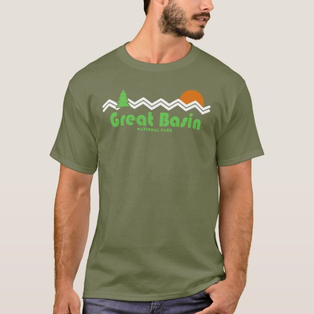 Underbar bäckennationalpark Retro T Shirt (Framsida)