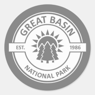 Underbar bäckennationalpark runt klistermärke