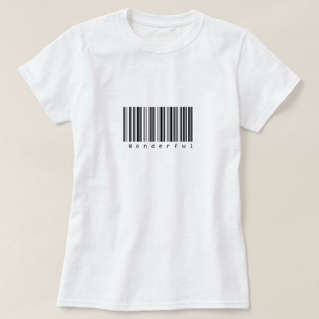 Underbar Barcodeskjorta Tee Shirt (Design framsida)